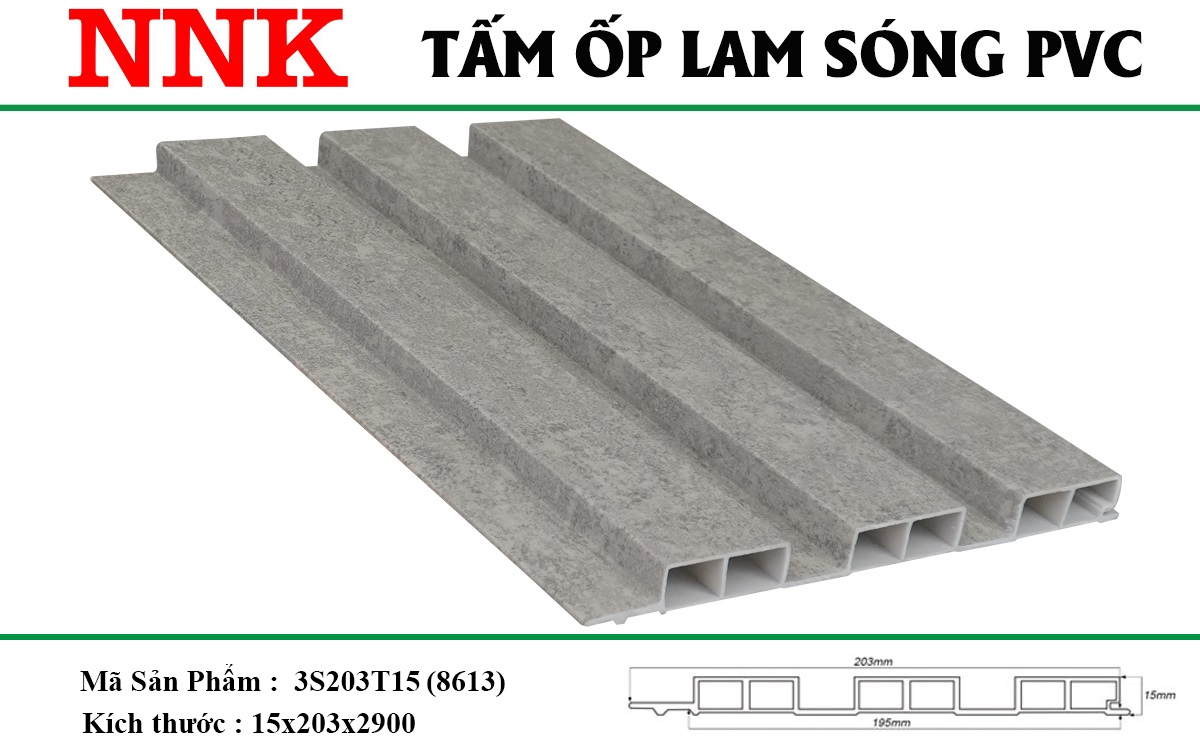 Tấm nhựa ốp tường, ốp trần nhựa PVC NNK 05 tại Bình Dương 